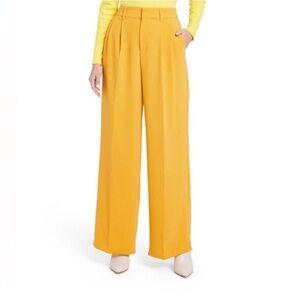 sergio hudson target mustard yellow High Rise wide leg pants